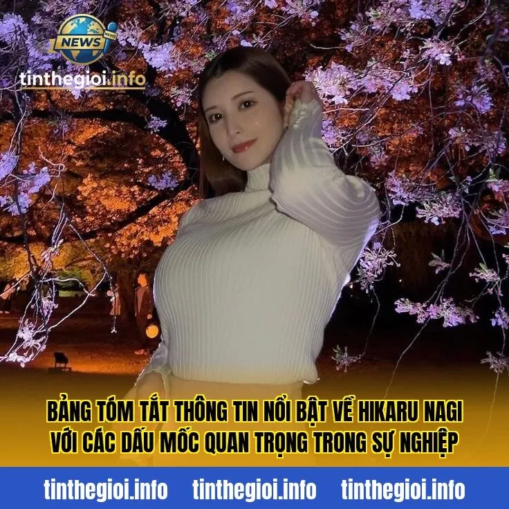 Bảng tóm tắt thông tin nổi bật về Hikaru Nagi với các dấu mốc quan trọng trong sự nghiệp