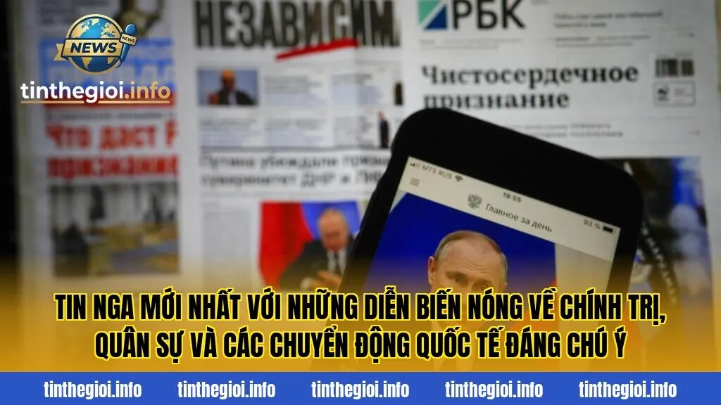 Tin Nga mới nhất với những diễn biến nóng về chính trị, quân sự và các chuyển động quốc tế đáng chú ý