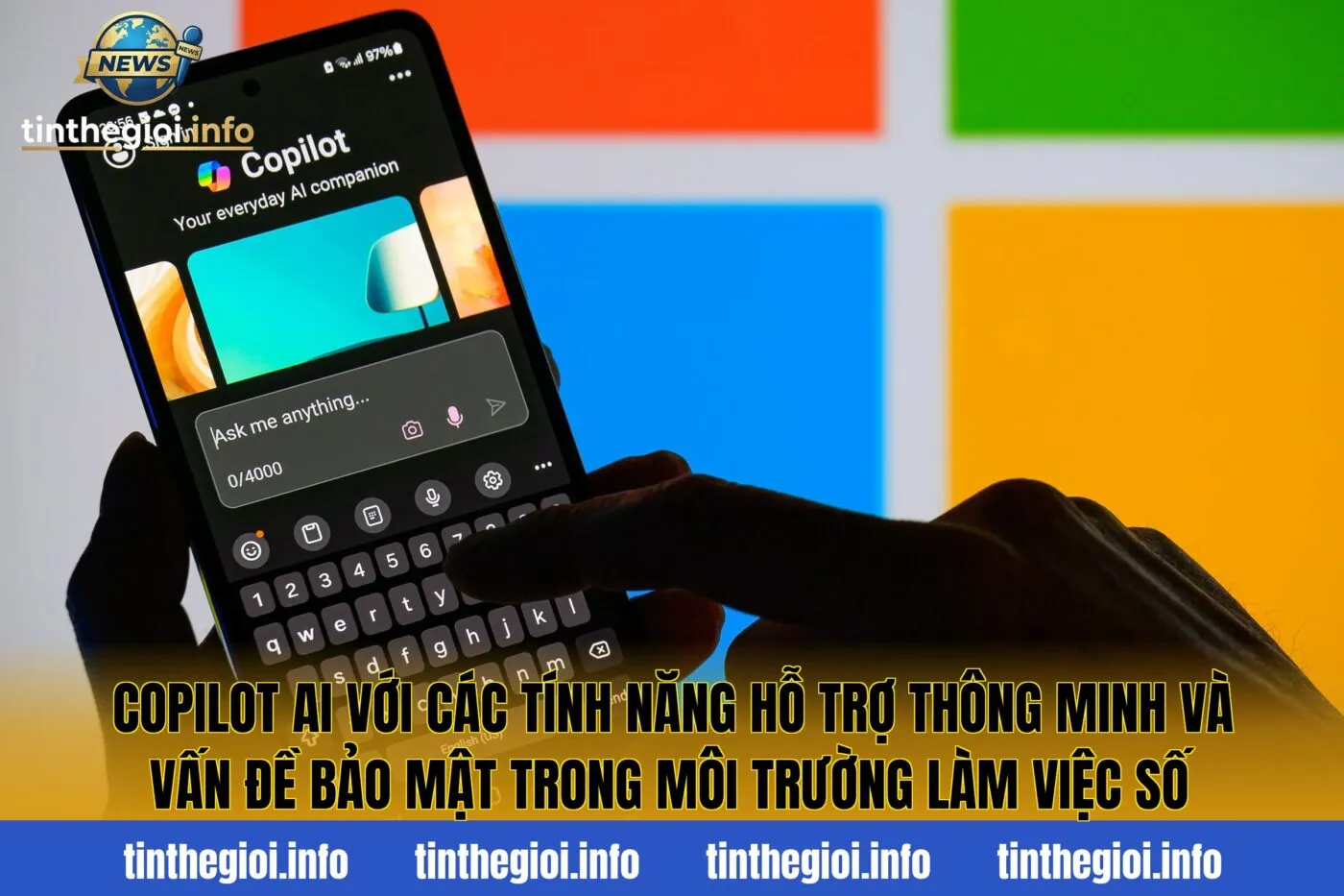 Copilot AI với các tính năng hỗ trợ thông minh và vấn đề bảo mật trong môi trường làm việc số