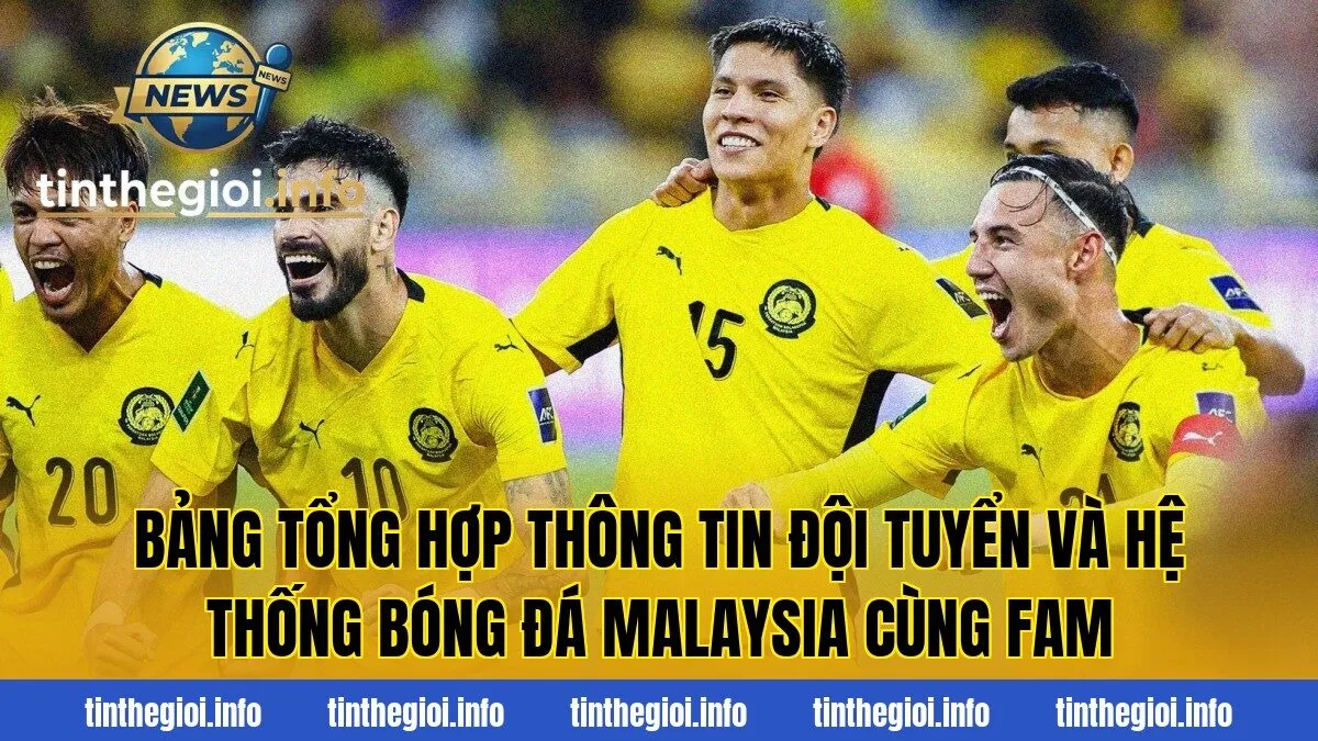 Bảng tổng hợp thông tin đội tuyển và hệ thống bóng đá Malaysia cùng FAM