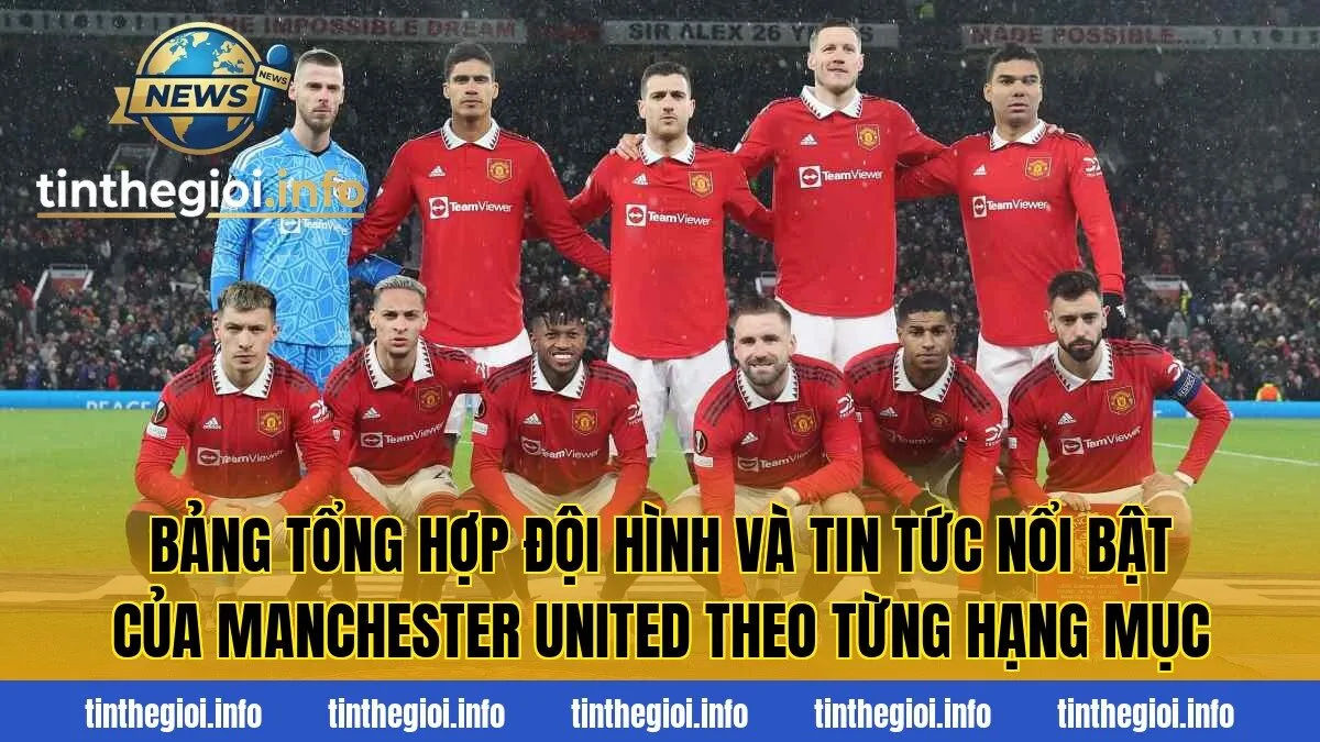Bảng tổng hợp đội hình và tin tức nổi bật của Manchester United theo từng hạng mục
