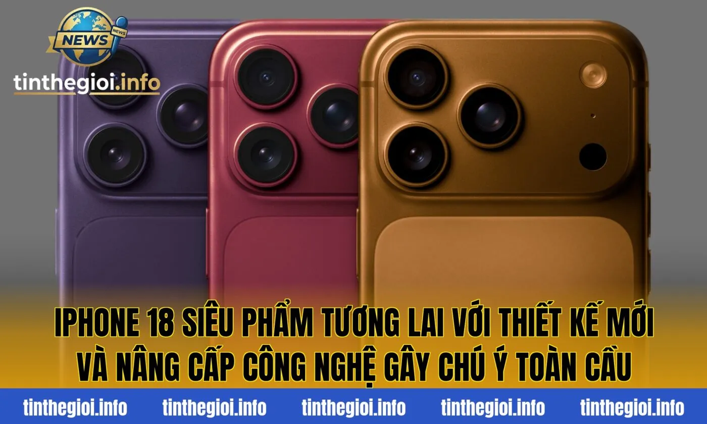 iPhone 18 siêu phẩm tương lai với thiết kế mới và nâng cấp công nghệ gây chú ý toàn cầu